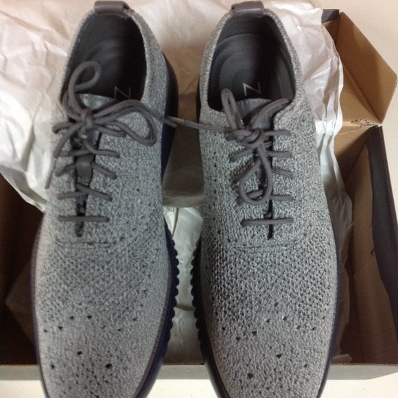 Cole Haan Men's 2.Zerogrand Gray Stitchlite Oxford Shoes - 11.5M - New in Box - Picture 2 of 10